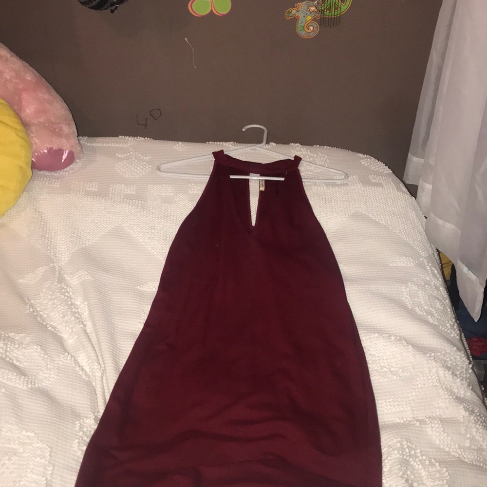 Too the knee dress slit in the back